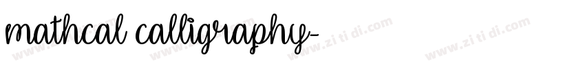 mathcal calligraphy字体转换